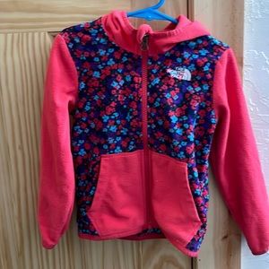 North face toddler girls zip up hoodie